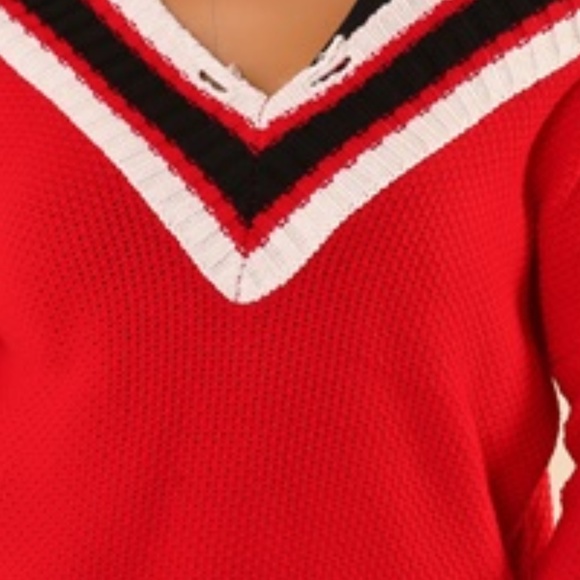 Red Knit Sweater M - Picture 8 of 8